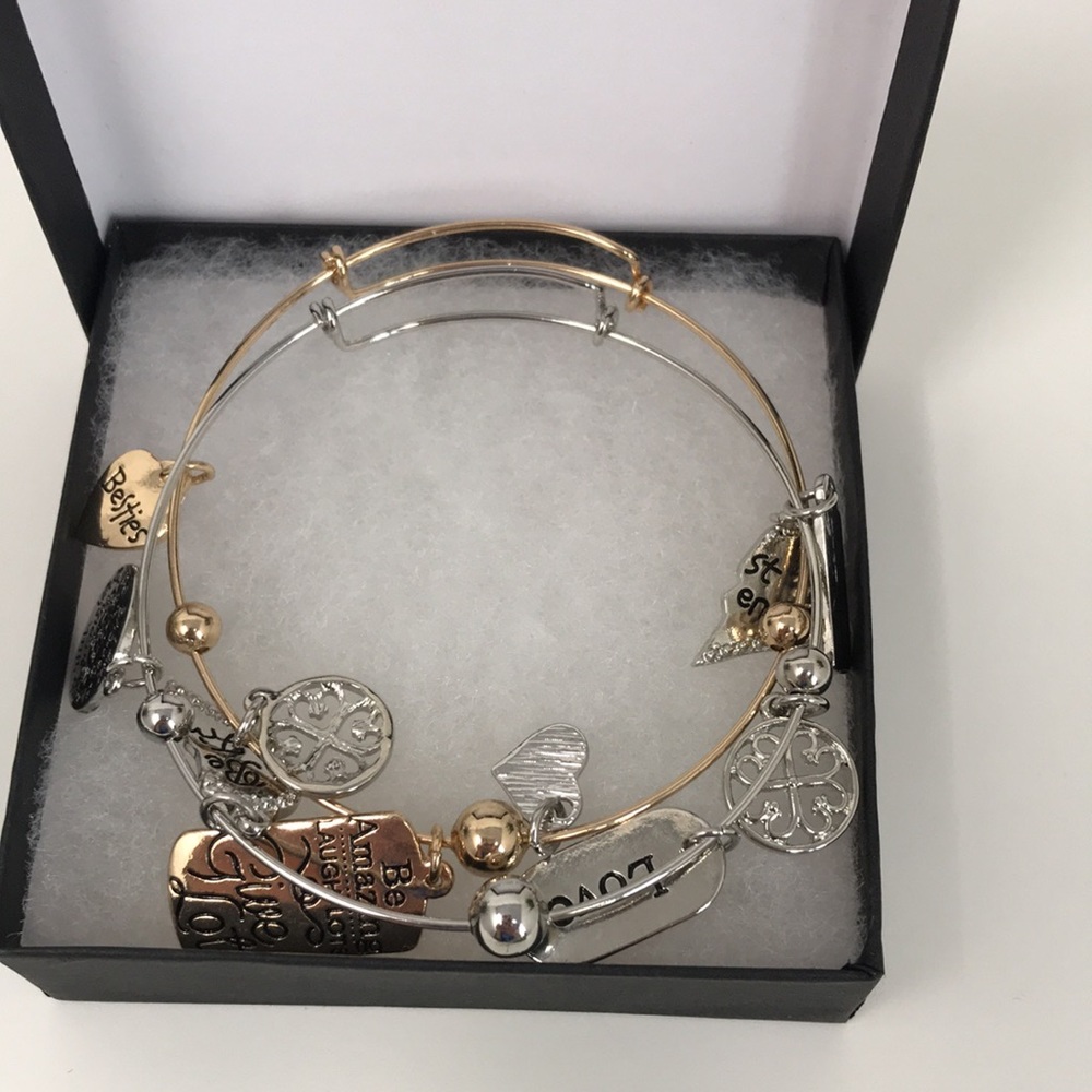 Bangle Bracelets with charms.